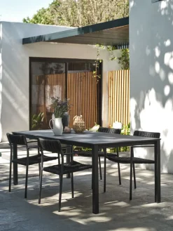 LANGETMesa de jardín LANGET A95xL207 negro