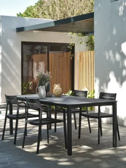 LANGETMesa de jardín LANGET A95xL207 negro