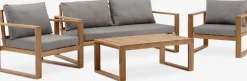 LILLEHOLMConjunto muebles jardín LILLEHOLM 4,5 plazas teca