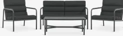 LILLESTROEMConjunto muebles jardín LILLESTROEM 4 plazas negro
