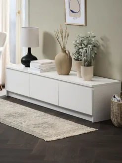 LIMFJORDENMueble TV LIMFJORDEN 2 cajones 1 puerta blanco