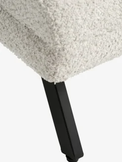 LINDELSESillón chaise longue LINDELSE felpa beis/negro
