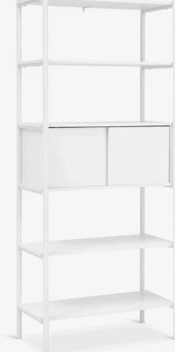 LINDVEDEstantería LINDVED 6 estantes 2 puertas blanco