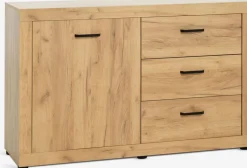 LINTRUPAparador LINTRUP 1 puerta 3 cajones roble salvaje natural