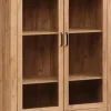 LINTRUPVitrina LINTRUP 2 puertas color roble salvaje natural