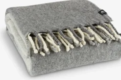LUNDKARSEManta de lana LUNDKARSE 130x170 gris/beis
