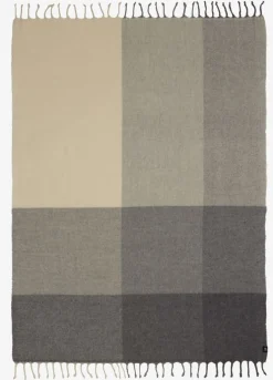 LUNDKARSEManta de lana LUNDKARSE 130x170 gris/beis