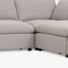 LYBYSofá modular LYBY 5 plazas rinconero tela arena