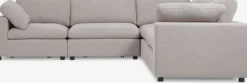 LYBYSofá modular LYBY 5 plazas rinconero tela arena