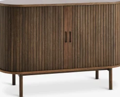 LYNGVIGAparador LYNGVIG 120cm 2 puertas persiana roble oscuro