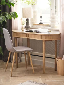LYNGVIGMesa consola LYNGVIG 50x110 2 puertas persiana roble natural