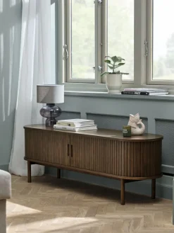 LYNGVIGMueble TV LYNGVIG 160cm 2 puertas persiana roble oscuro