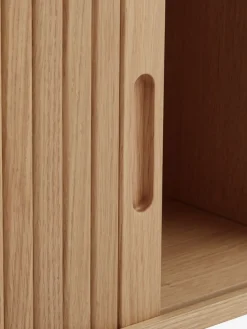 LYNGVIGMueble TV LYNGVIG 120cm 2 puertas persiana roble natural