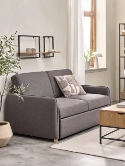 LYSTRUPSofá cama LYSTRUP 2 plazas tela gris oscuro