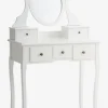 MALLINGTocador MALLING con espejo y 5 cajones blanco