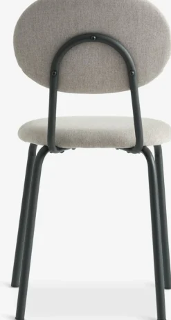 MALTSilla de comedor MALT tela arena/negro