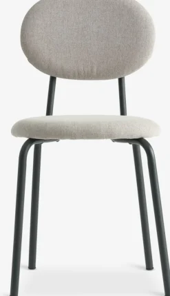 MALTSilla de comedor MALT tela arena/negro