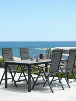 MARIELYST + MYSENMesa MARIELYST L205 + 4 sillas MYSEN gris