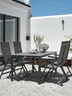 MARIELYST + MYSENMesa MARIELYST L150 + 4 sillas MYSEN gris