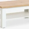 MARKSKELMesa de centro MARKSKEL 60x110 blanco/color roble salvaje