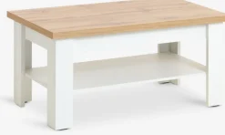 MARKSKELMesa de centro MARKSKEL 60x110 blanco/color roble salvaje