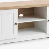 MARKSKELMueble TV MARKSKEL 2 puertas blanco/roble salvaje natural