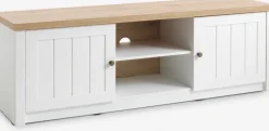 MARKSKELMueble TV MARKSKEL 2 puertas blanco/roble salvaje natural