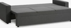 MARSLEVSofá cama MARSLEV 3 plazas tela gris oscuro