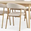 MARSTRAND + EJSINGMesa MARSTRAND L200 roble natural + 4 sillas EJSING beis