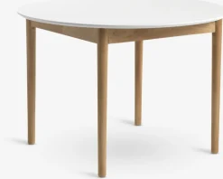 MARSTRANDMesa de comedor MARSTRAND Ø110/110x200 blanco/natural