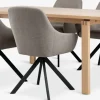 MEJLSKOV + ROSTRUPMesa MEJLSKOV L180 roble + 4 sillas ROSTRUP arena/negro