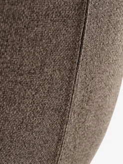 MELBYSilla de comedor MELBY tela marrón claro/negro