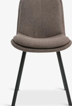MELBYSilla de comedor MELBY tela marrón claro/negro