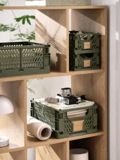 MILASCesta MILAS A25xL34xA15 plegable verde oliva