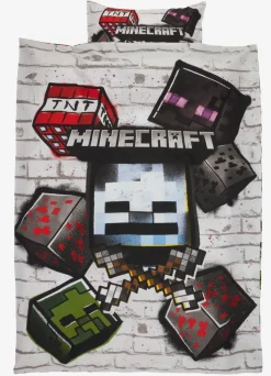 MINECRAFTJuego funda nórdica MINECRAFT 155x220 gris