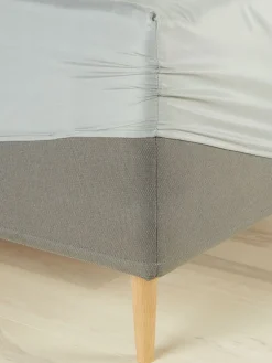 MIRIAMBASICSábana bajera ajustable microfibra MIRIAM 90x200x25 gris