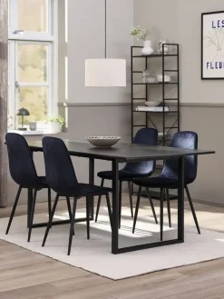 MOSELUNDMesa de comedor MOSELUND 90x180 cerámica negro