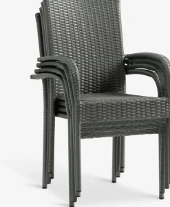 MOSS + GUDHJEMMesa MOSS L214/315 + 4 sillas GUDHJEM gris
