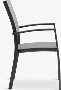 MOSS + STRANDBYMesa MOSS L214/315 + 4 sillas STRANDBY gris