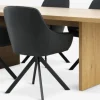 MUNKEBY + ROSTRUPMesa MUNKEBY L220 roble cálido + 4 sillas ROSTRUP negro