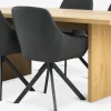 MUNKEBY + ROSTRUPMesa MUNKEBY L180 roble cálido + 4 sillas ROSTRUP negro