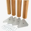 NAKKELVAPatas de cama Ø5xA20cm NAKKELVA roble 4 unidades