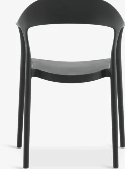 NANNESTADSilla apilable NANNESTAD gris oscuro