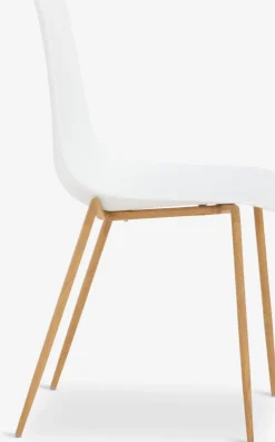 NEDERBYSilla de comedor NEDERBY blanco/roble natural