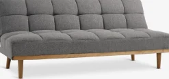 NEJEDESofá cama NEJEDE tela gris claro