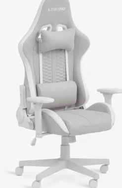 NIBESilla gaming NIBE blanco/tela beis