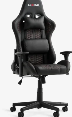 NIBESilla gaming NIBE polipiel negro/rojo