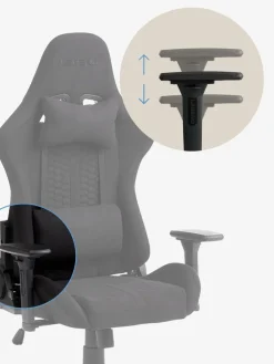 NIBESilla gaming NIBE tela negro/negro