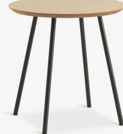 NYBOMesa auxiliar NYBO Ø40 color roble cálido/negro