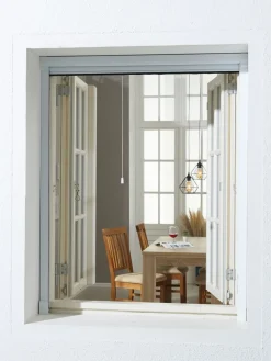 NYORDMosquitera enrollable NYORD 130x160 para ventana blanco